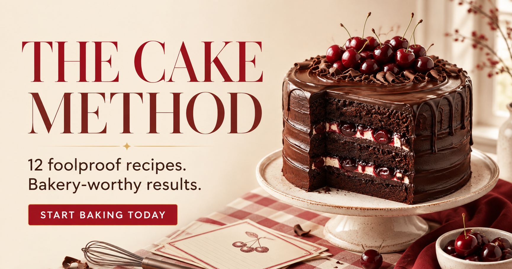 Chocolate cherry layer cake